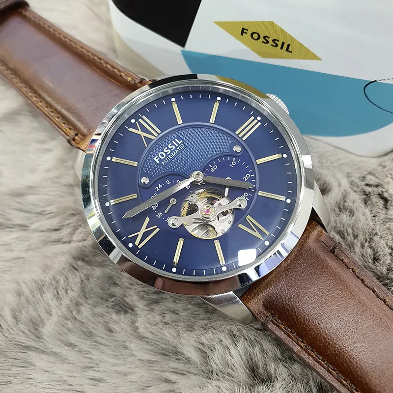 Fossil Townsman Automatic Blue Satin Dial Men's Watch- ME3110